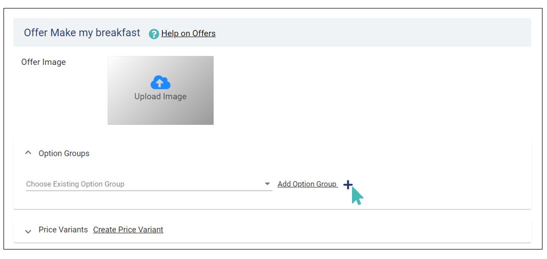 Ajouter un groupe d'options