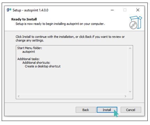 Confirm selection and install