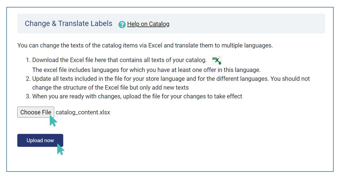 changing and translating labels