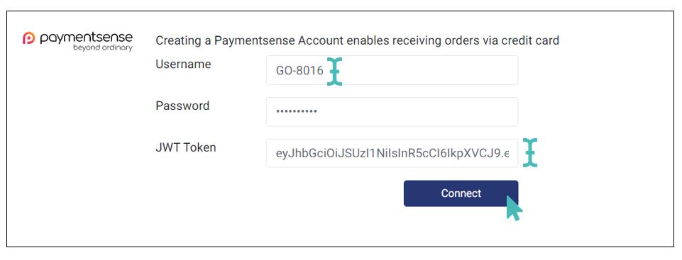 GonnaOrderをPaymentsenseに接続する