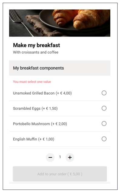 Option group type - exactly one