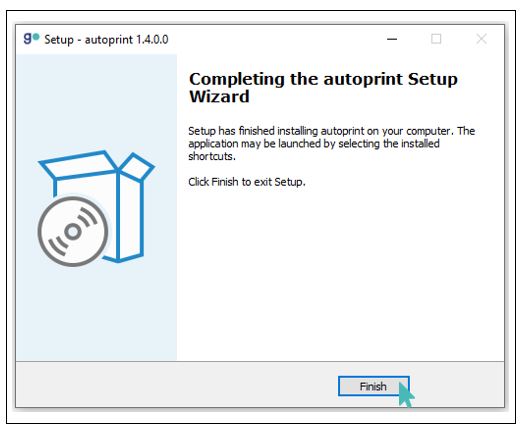 Finish Autoprint installation