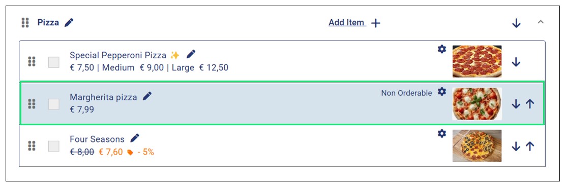 Inactive Item on the Admin Catalog