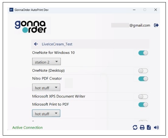 Automatically print Orders From Different Stations with Different Printers