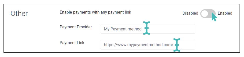 Payment Link Setting