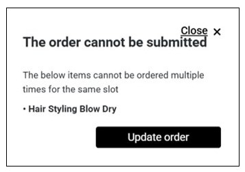 Reservable Item Popup When Item is Added to Cart Multiple Times