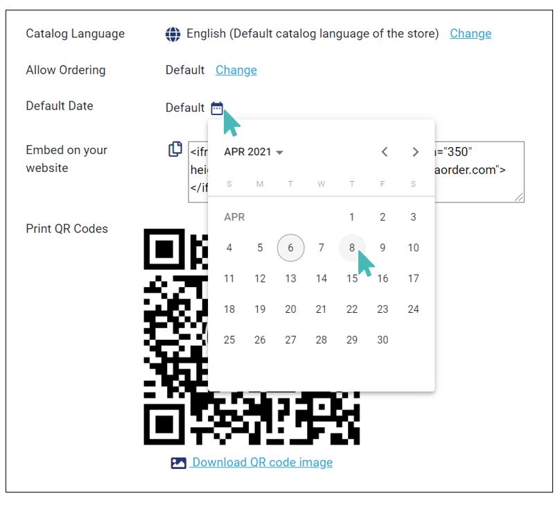 Customizing the date before sharing