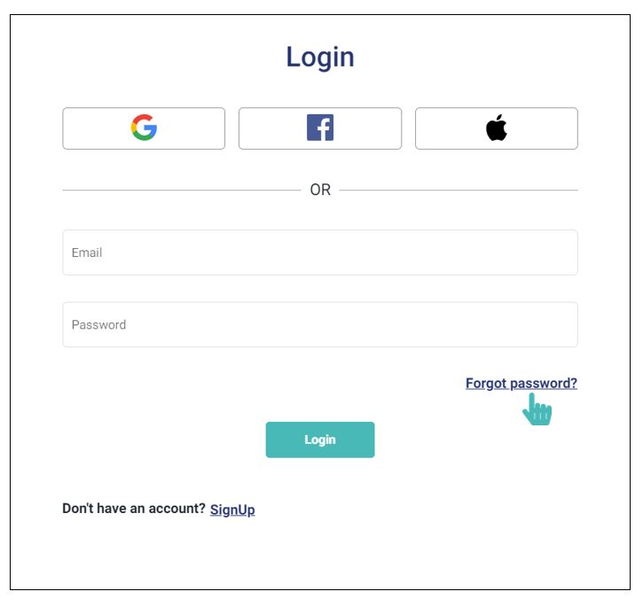 Initiating password reset process