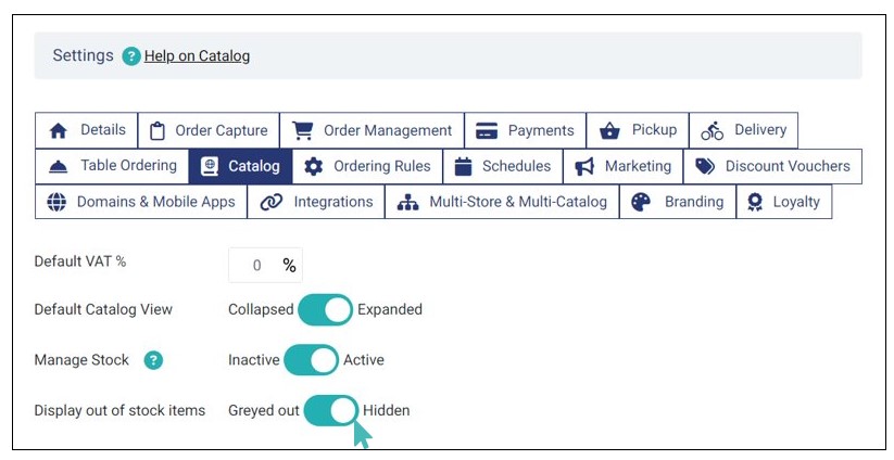 Hiding Out-of-Stock Items