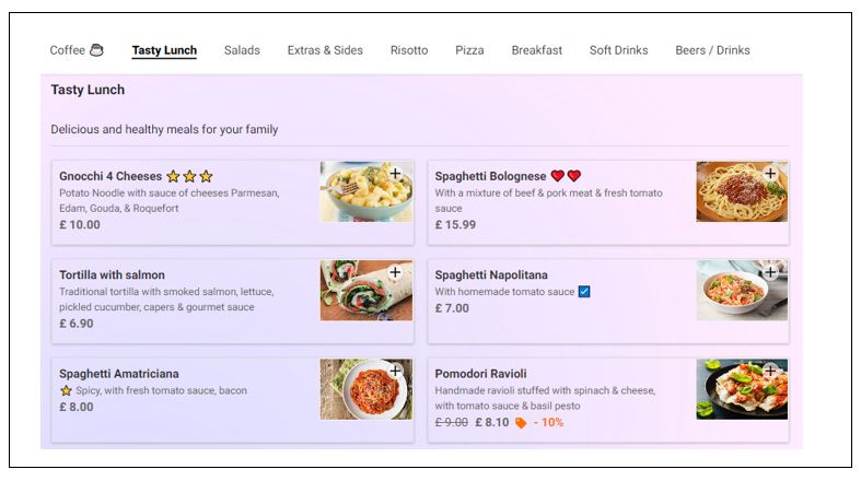 Catalog with a background image
