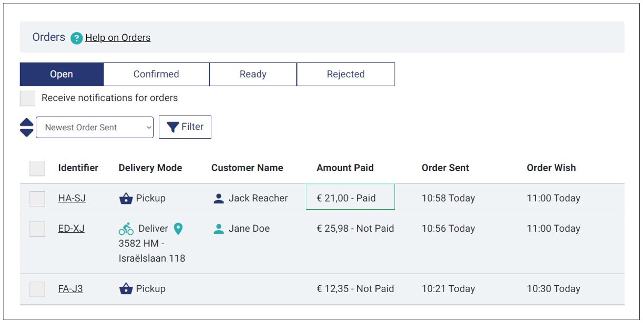 The Order is Marked as Paid
