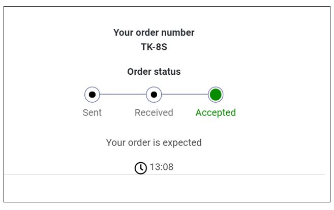 order status and expected time