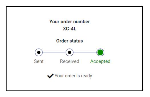 order status - accepted - ready