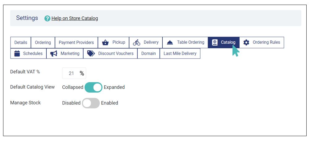 Finding stock features in store settings