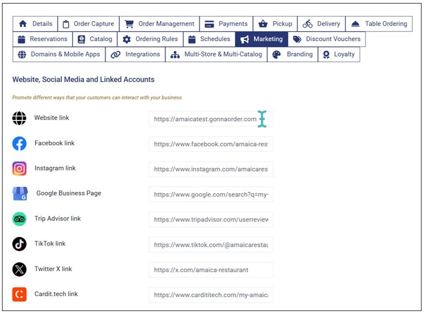 Linking your website and social network accounts