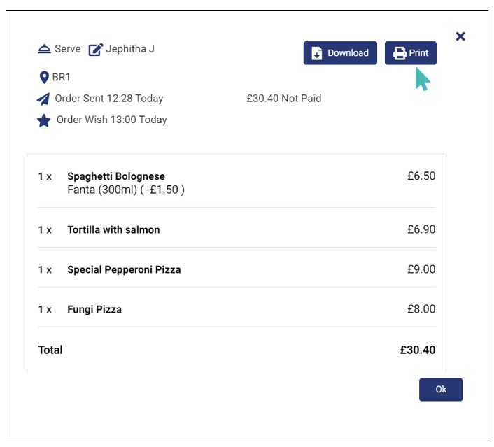 Download ore print combined order