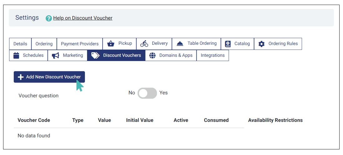 Add new discount voucher