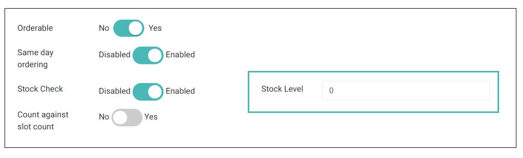 Stock levels change after an order is submitted