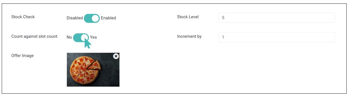 Count against slot count setting in item details