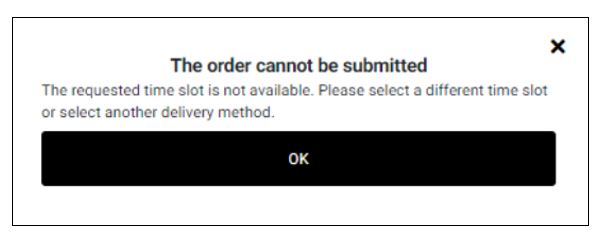 Error: Timeslot not available
