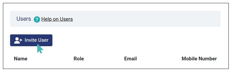 Invite User Empty List