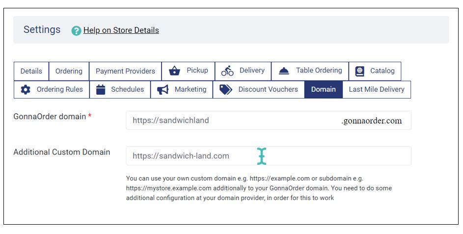 Lier votre boutique GonnaOrder à un domaine personnalisé
