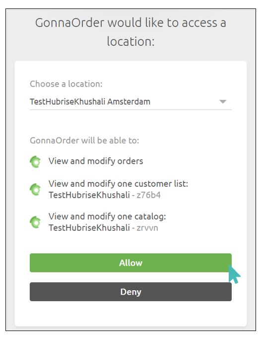 Allow GonnaOrder integration
