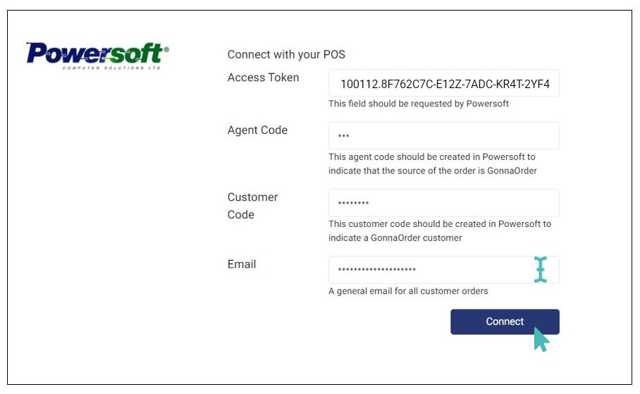 Connect powersoft POS