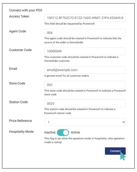 Connect Powersoft POS