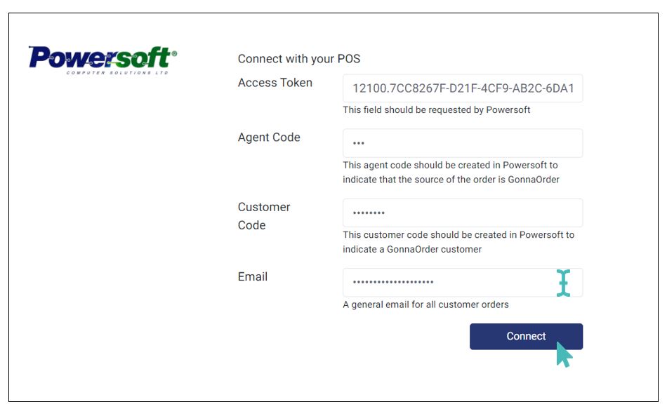 Connect powersoft POS