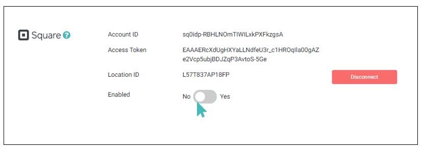 Disable square payments