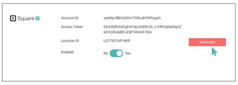 Disconnect Square payments from your GonnaOrder store