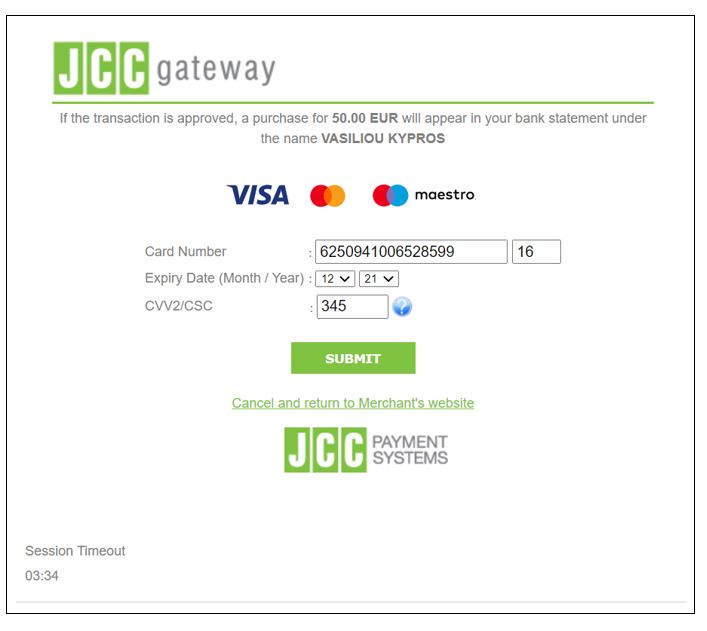 Pay with JCC