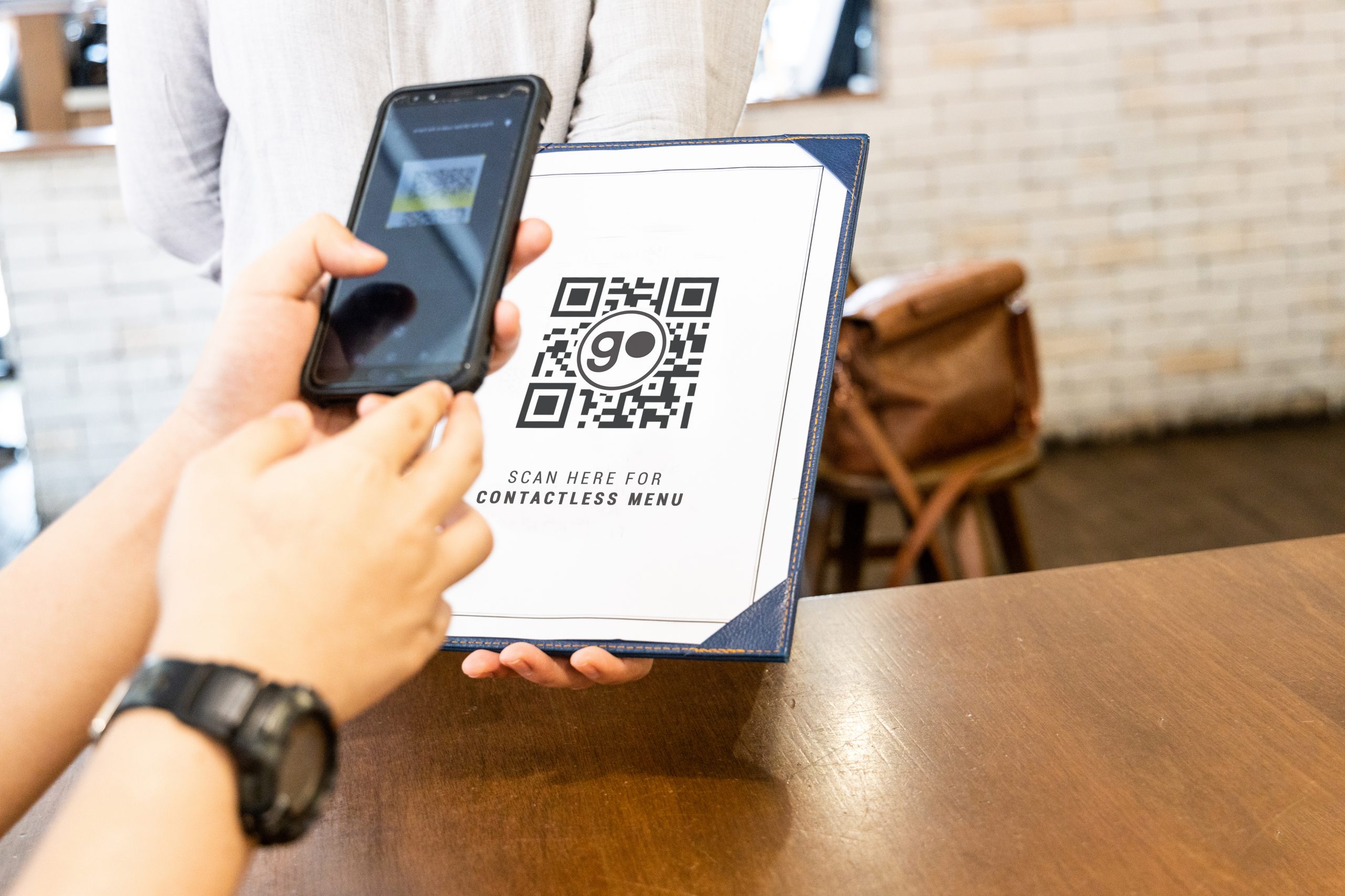 QR code on a table