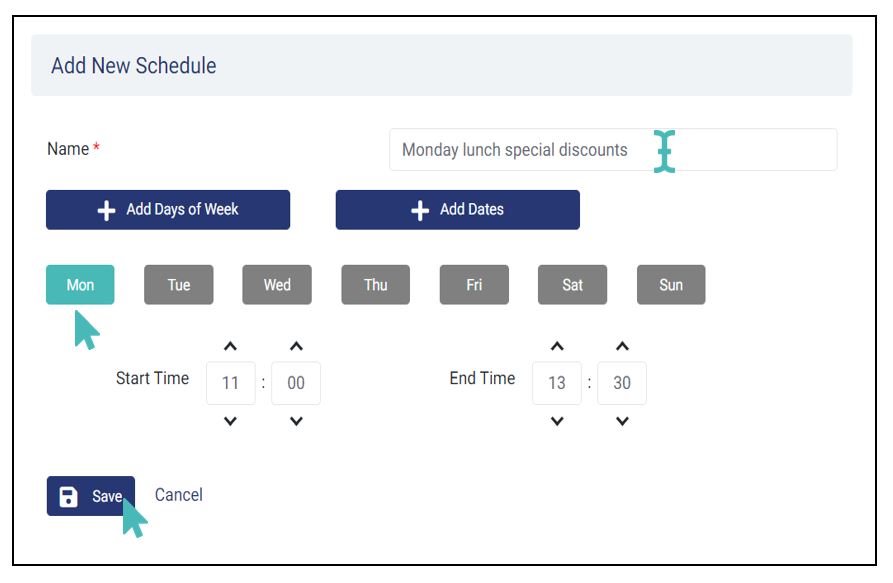 New schedule to control discounted items