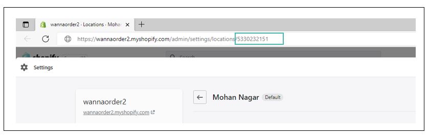 You can obtain a Shopify location ID by navigating to settings - Locations and reading the trailing number in the URL bar