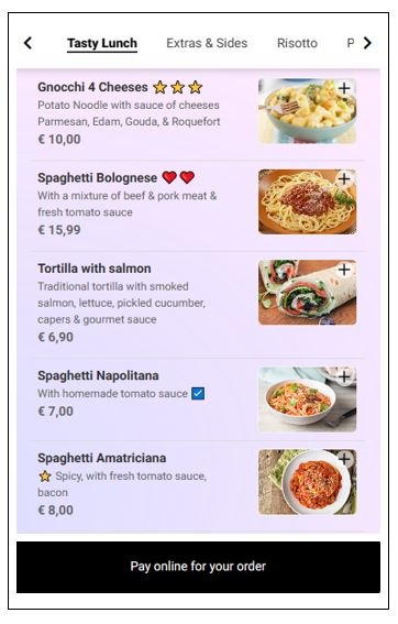 Pay online for your order