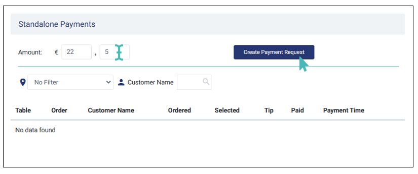 Custom payment request