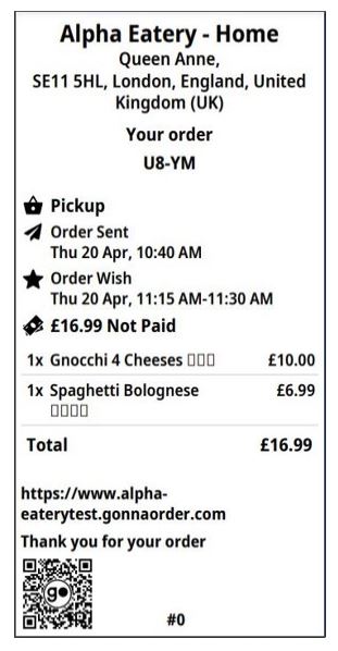 Store URL and slot sequence number