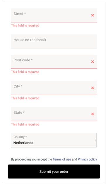 Billing Information is Mandatory.