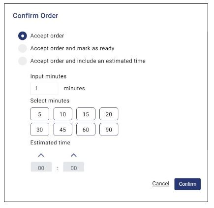 Accept order