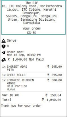 Order pdf header