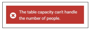 Failed Reservation Due to the Number of People