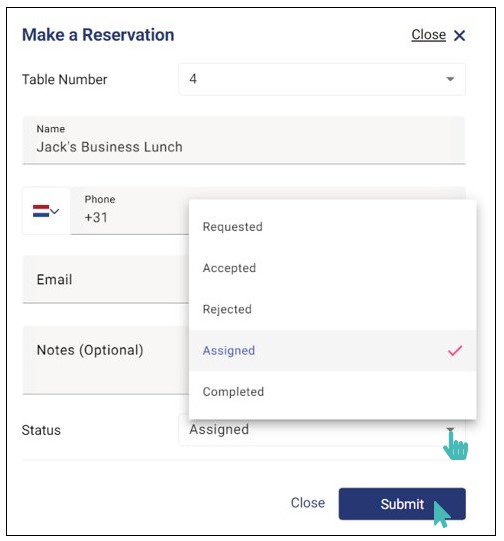 Updating Reservation Status