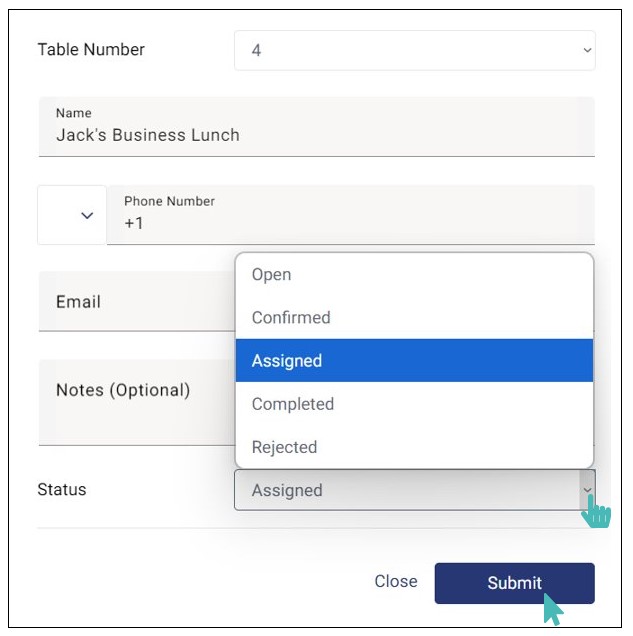 Updating Reservation Status