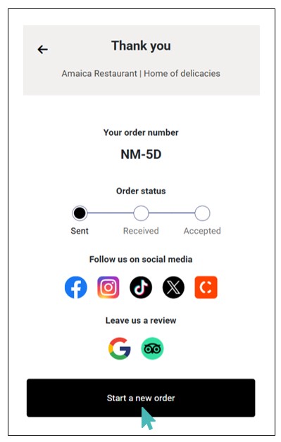 Starting a New Order