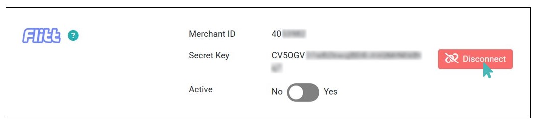 Disconnect Flitt Payments