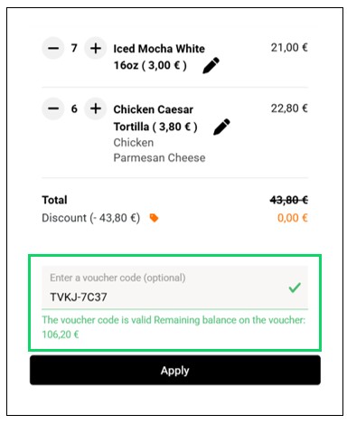 Applying Gift Card Voucher on the Checkout Page