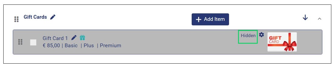 Hidden Gift Card Offer Greyed Out on the Catalog