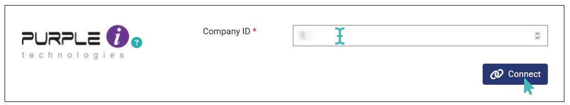 Enter the Company ID and Connect Purple-I